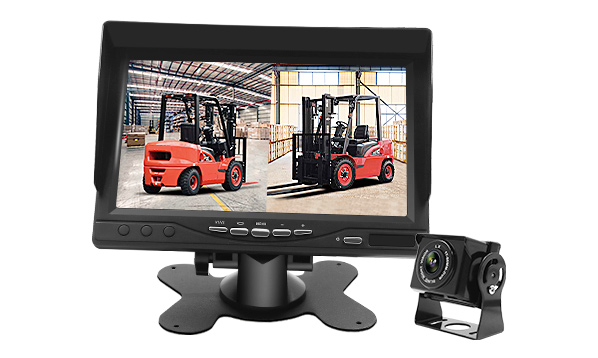 唯创安全：高清7寸后视镜行车记录仪1080P触摸屏前后双录倒车影像
