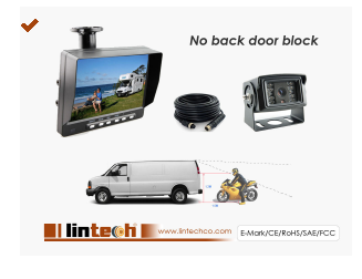Lintech 7英寸监控系统的30度窄角摄像机_叉车安全网