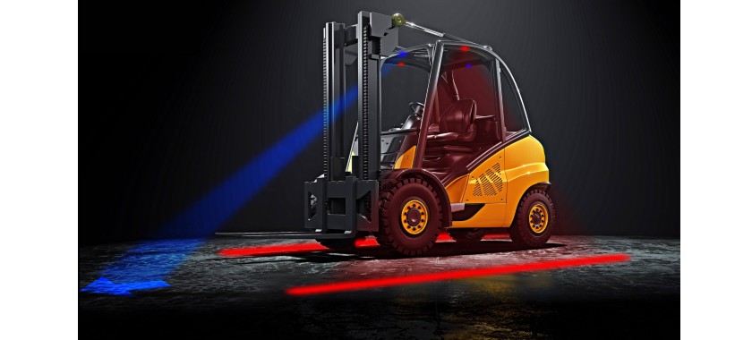 叉车蓝色聚光灯