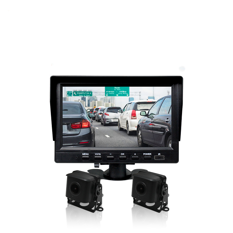 九盾安防两路视频监控叉车行车记录仪盲区检测360度摄影_叉车安全网