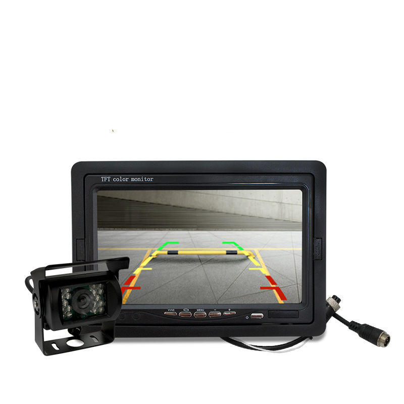 九盾安防叉车7寸高清夜视镜头车载显示器导航倒车影像频幕显示器