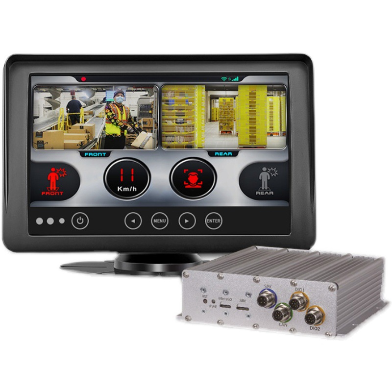 叉车智能AI影像防撞系统 装载机铲车视野盲区防撞预警装置