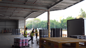 知名涂料品牌工厂应用UWB测距防撞预警系统提升叉车作业安全