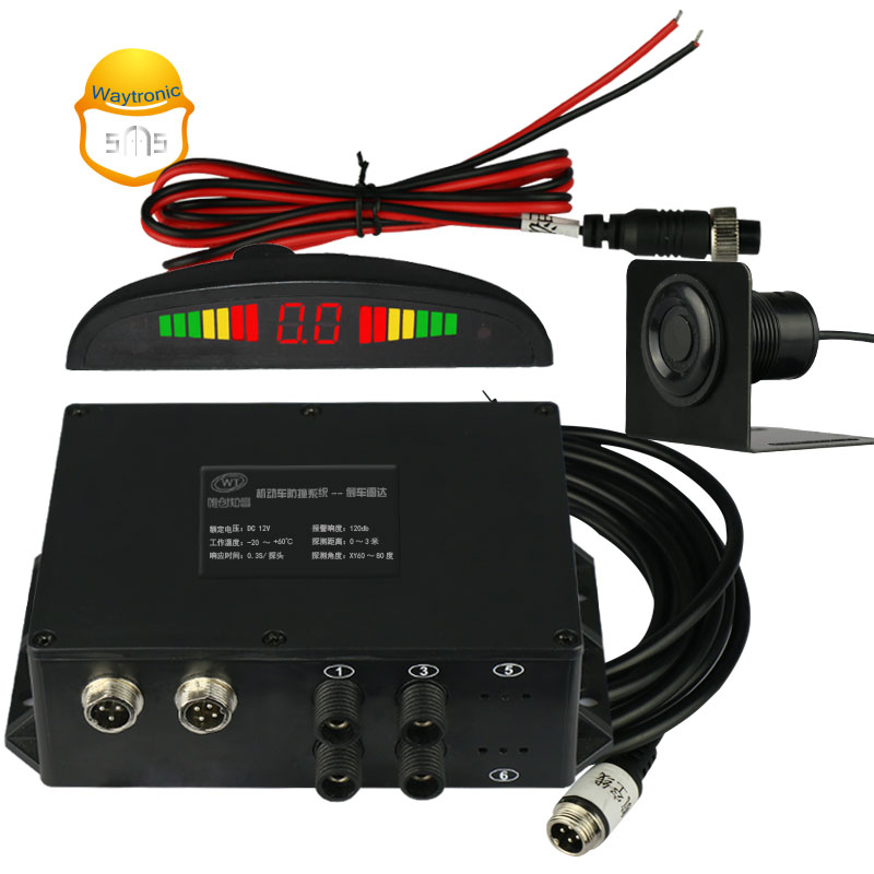 唯创 唯创知音WT大货车泥头车倒车雷达 防撞预警系统4探头LED月牙防水